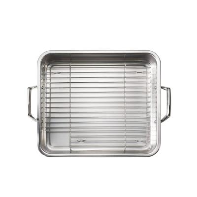 China Viable More Style Turkey Roaster Pan Oven Turkey Steak Roasting Pan with Rack for sale