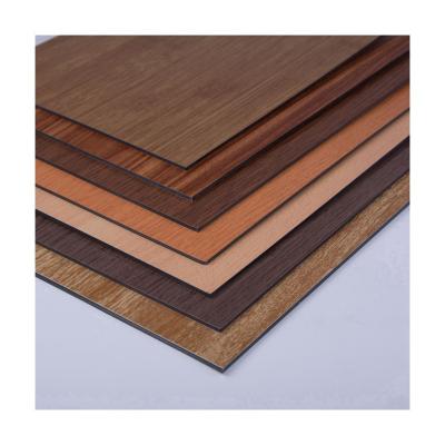 China Modern China PVDF Coating Wood Look Cladding Aluminum Composite Panel For Exterior Building Decoration for sale