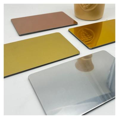 China Modern building materials Silver mirror aluminum plastic composite panel acp sheet best price for sale