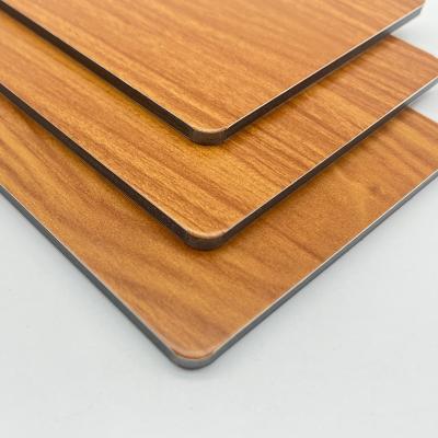 China Modern Wooden Color Aluminium Composite Panel ACP Wall Timber Look Cladding Panels for sale