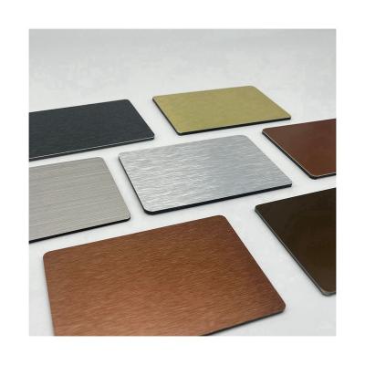 China Modern alucobond facade aluminum metal cladding brushed finish aluminium composite panel for sale