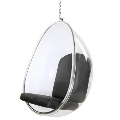 China 2021 New Classic Quality Guarantee Real Vintage Leather Egg Shaped Hanging Acrylic Bubble Chair for sale