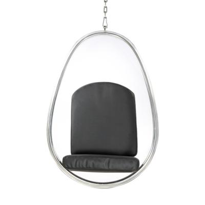 China Good Quality Classic Fashionable Durable Genuine Leather Egg Bubble Egg Chair Swivel Hanging Chair for sale