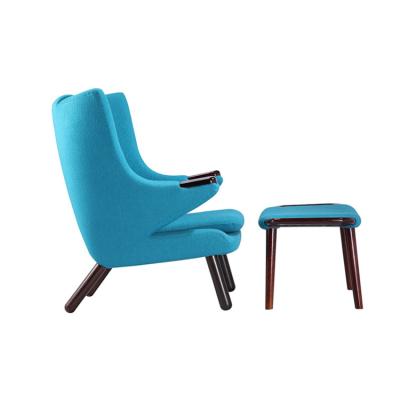 China Modern Luxury Living Room Chair Competitive Price Wooden Leg Modern Living Room Chairs With Ottoman for sale