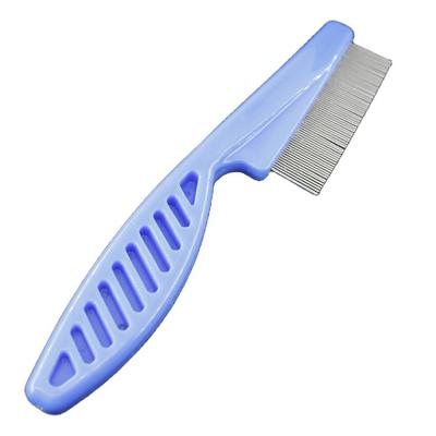 China Pet Grooming Viable Colored Teeth Comb Stainless Steel Comb for sale