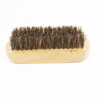 China 100% Custom Shaving Brush Nature Color Boar Bristle Hair Logo Beard Brush for sale