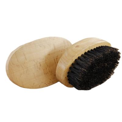 China Custom Beard Brush Wooden Logo Boar Shaving Brush Wholesale Beard Brush for sale