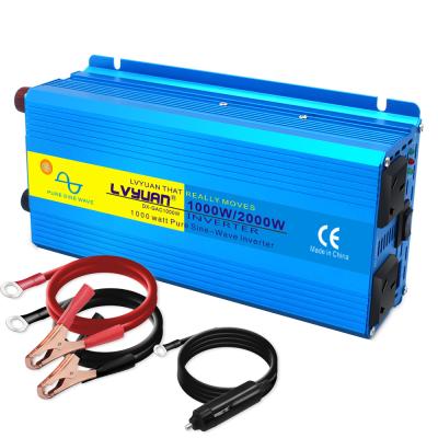 China For Computer Power Inverter With Charger 12V 240V DC To AU Plugs Pure Sine Wave AC 2000W Peak Power Voltage Car Solar Inverter for sale