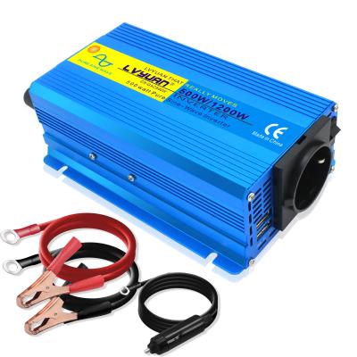 China For AC 220V Laptop Charger Mini Inverter For Long Travel Inverter Computer CE Europe Plug Sinewave Car Inverter 500W Pure DC 12V to Small for sale