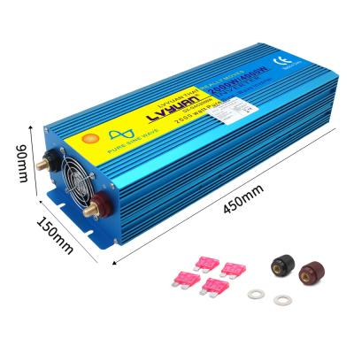 China For Computer 2KW Solar Power Inverter 2000W DC 12V To Charg AC 220V USB/Car Adapter Two Sockets LED Display Inverter Charger Inverter for sale