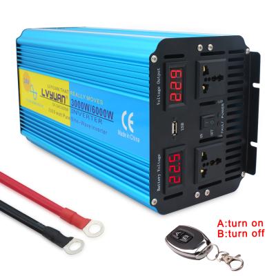 China For Air Conditioning 3000W/6000W Power Inverter Pure Sine Wave 12V DC To AC 220V Function Car Inverter Solar Pump Pump Drill Using for sale