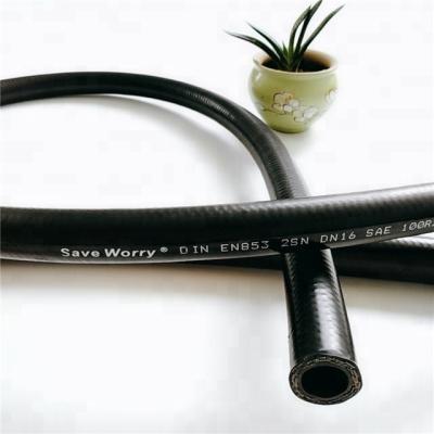 중국 Best quality en heavy duty soft high pressure manole rubber weather synthetic 2sn 13mm R2AT-08 SAE hydraulic rubber hose for sale 판매용