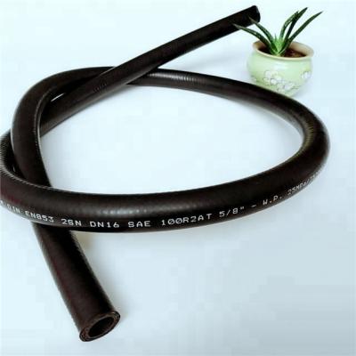 중국 R2-16 Weather Resistant Synthetic Rubber 16mm 5/8 -10 SAE EN -10 SAE High Pressure Manole Premium Hydraulic Rubber Hose For Sale 판매용