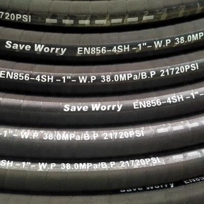 Κίνα Petroleum Base Hydraulic Fluids Spiral Steel Wire Oil Hose Pipe Assembly Hydraulic Rubber Rubber Tube προς πώληση