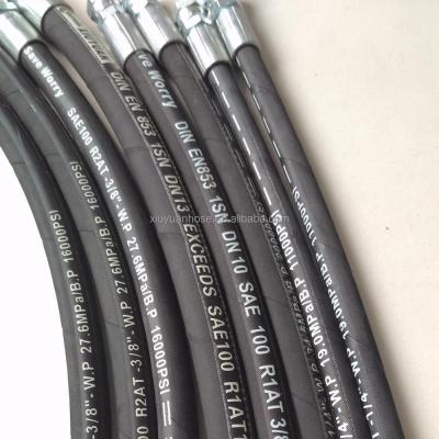 Cina Xiuyuan Petroleum Hydraulic Fluids Oil Low High Quality High Pressure Rubber Hose Fitting Hydraulic Hose, Hose Assembly in vendita