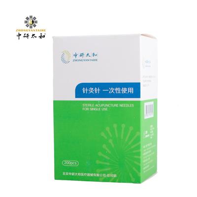 China Body Factory Price Dialysis Packing High Quality Silver Handle 0.18Mm Zhongyan Taihe Medical Acupuncture Needle for sale