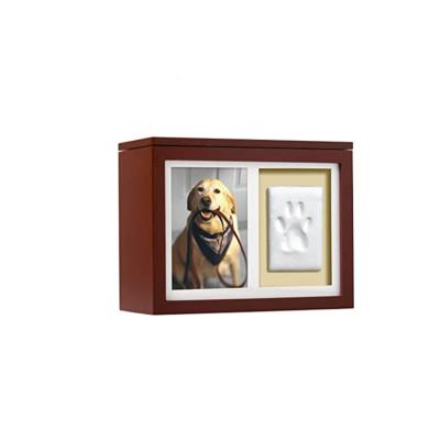 China Viable Memorial Natural Materials Crate Handmade Memorial Pet Keepsake Box Pet Dog Cat Pet Urn for sale