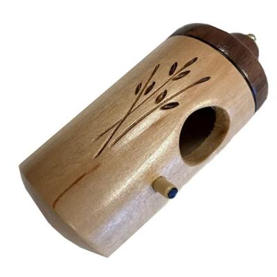 China Breathable Hummingbird House Crafted Beautiful Dark Top Safe Hand Carved Wooden Bird House for sale