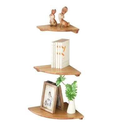 China Beautiful Wooden China Home Decorative Easy Set Solid Wall Corner Shelf for sale