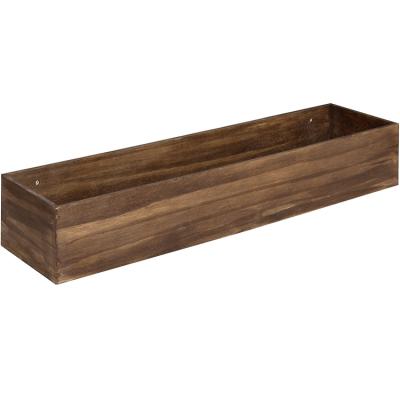 China Beautiful Strong Durable China Laurel Boxx Planter Floating Wooden Shelf Wall for sale