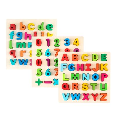 China China Number Learning Early Educational Wooden Board Puzzle Learning Letters for sale