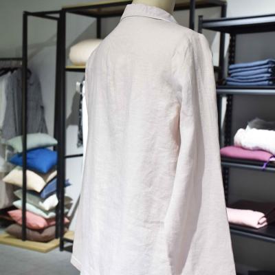 China New Design Breathable Wholesale Shell Button Long Sleeve Unisex Canvas Sleepwear for sale