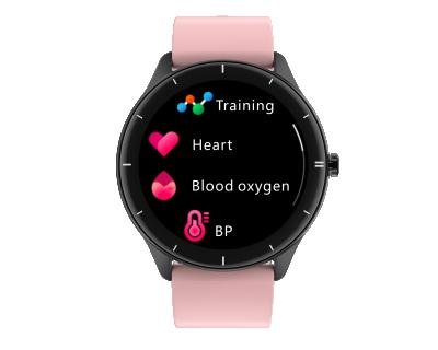 Κίνα MP3 Playback 1.28 Inch TFT Touch Full Screen Heart Rate Blood Pressure Blood Oxygen Temperature Control Smart Watch for Android IOS προς πώληση