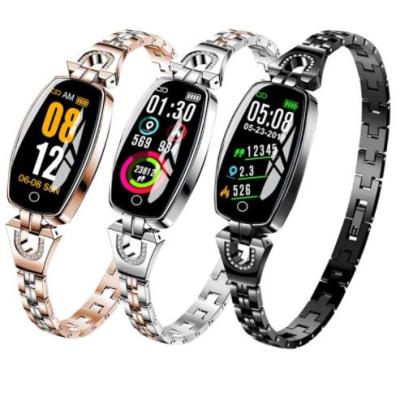 Κίνα Wholesale Female Waterproof Fitness Blood Pressure Factory Touch Screen Heart Rate H8 Smartwatch BT Smart Bracelet Monitoring προς πώληση