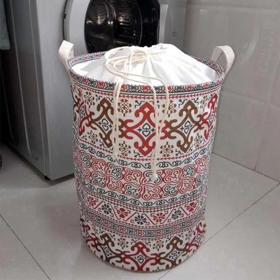 China Morden Drawstring Laundry Hamper Toys Storage Bucket Wardrobe Clothes Organizer Luxury Large Capacity Laundry Folding Dirty Hamper for sale