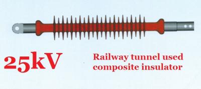 中国 棒の長い鉄道の絶縁体 25kv の赤い合成の重合体の絶縁体 販売のため