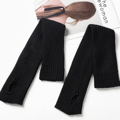 China Keep up comfy and warm 55cm knitted sport legwamers ballet dance stirrup yogar leggings for studio kids girls BT00080 wholesale for sale