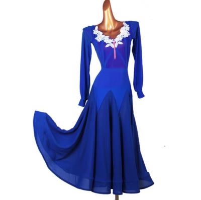 China New Long Sleeve Contemporary National Standard Tango Waltz Dance Dress MQ251 Dance Performance Dresses for sale