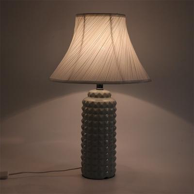 China Luxury Ceramic Handwork Amazon Fabric Desk Lamp Table Lamps Hotel Home Decoration for sale