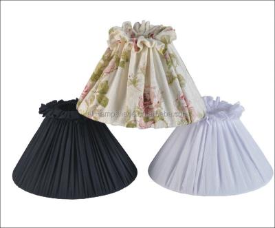 China Antique Hand Sew Pleated Lampshades Fabric Table Lamps Cover Printing Shade Fo Hotel for sale