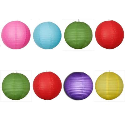 China Cheapest Wholesale Antique Round Ball Shape Lamp Shades Paper Pendant Lamp Shade Multi Colors Material for sale