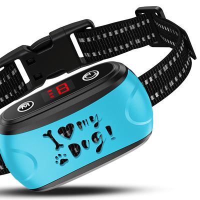 China Plastic Pet Training Products Fixed/Battery Safety Protection Dog Training Bark Control S/G Sensitivity Bark Collar Cycle Modes For Dogs for sale