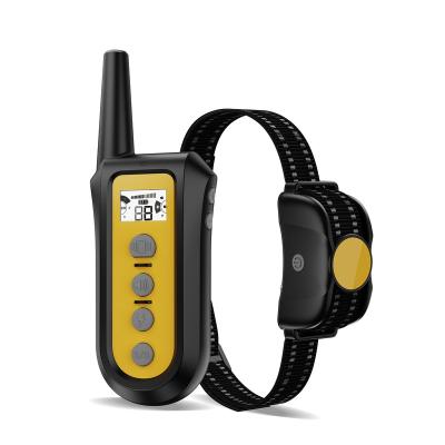 China Stocked Advanced 330 Yards Vibration Remote Pet Collar Stop Remote Training Collar Shock Dog Trainer Collars for sale