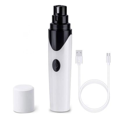 China Sustainable Led rechargeable pet nail grinder cater electric pet nail grinder safe claw grooming for sale