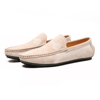 China Brand new fashion design comfortable original fashion moccasin suede leather handmade shoes driving men's casual shoes for sale