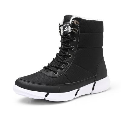 China CUSHIONING Women's Winter Boots Large Size Cotton Men's Shoes Lightweight Snow Boots New Velvet Thick High Top for sale