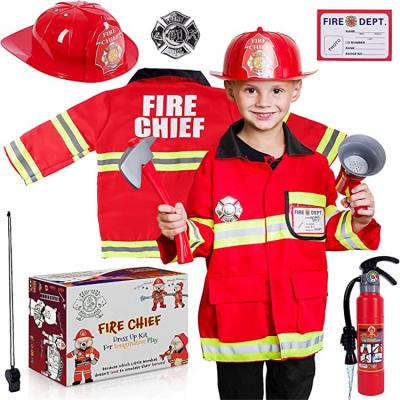 China Halloween Children Party Cosplay Performance Kids Carnival Halloween Party Role Play Teams Educational Toys Kindergarten Dress Up Firefighter Cosplay Career Kids Costume for sale