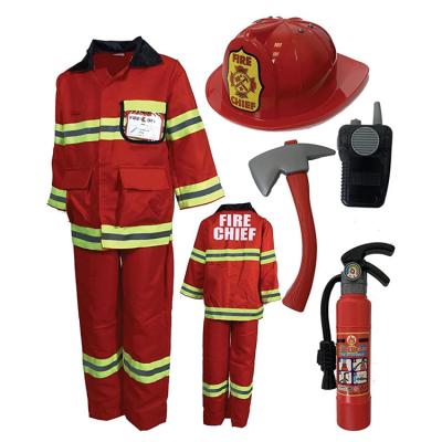 China Fancy Kids Dress Up Funning Kids Halloween Pretend Role Play Costume Firefighter Dress Up Costume for Boys and Girls for sale