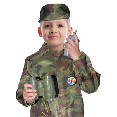 China Halloween toy carnival/party toy used cosplay soldier clothing green color kids military Halloween costume for sale