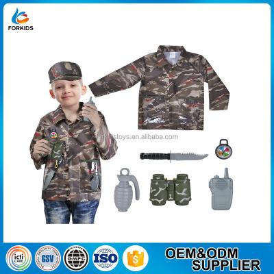 China Military Role Play Costume Toys Set 7pcs Children Set/Preschool Payroll Toy Role Play Set, Army Toys For Boys Dress Up Pretend Play Games for sale