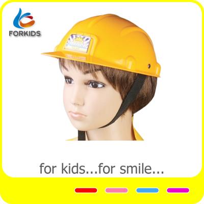 China Construction Safety Helmet For Kids Child Construction Worker Toy Plastic Helmet, Cheap Kids Play Safety Helmet For Pretend Play Game for sale