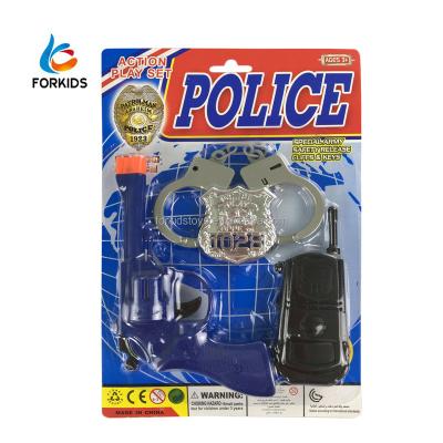 China Police Toy Set Plastic 4pcs Police Toys Set Toy Police Accessories for sale