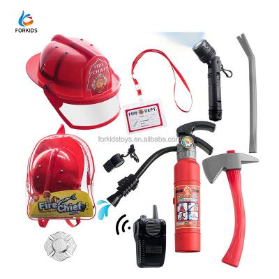 China Fireman Toy Set 10pcs Pretend School Role Play Fireman Toy Set for sale