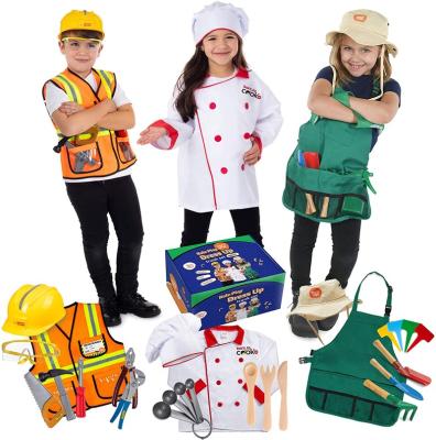 China MODEL TOY Customized Professional Dress Up Costume Premium Kids Construction Worker Tools Toys Kit Gardening Baking Set For 3-7 Years Old for sale