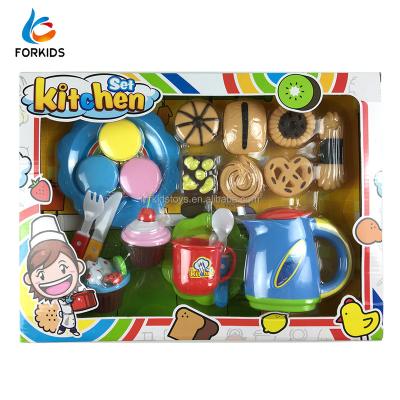 China Kitchen play set plastic toy 20pcs sets.kids afternoon tea kitchen play set for sale