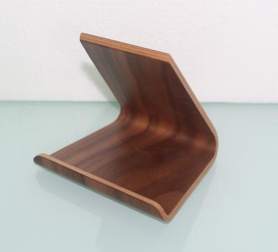 China Natural Walnut Laptop Stand Portable Small Size Elegant Tablet Cooling Base for sale